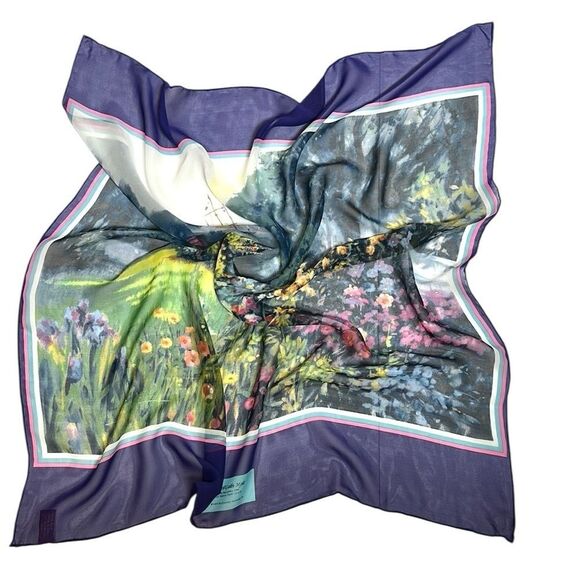 The Greenwich Workshop Silk Scarf Seaport Garden Mystic Painting by Paul Landry - Picture 7 of 11